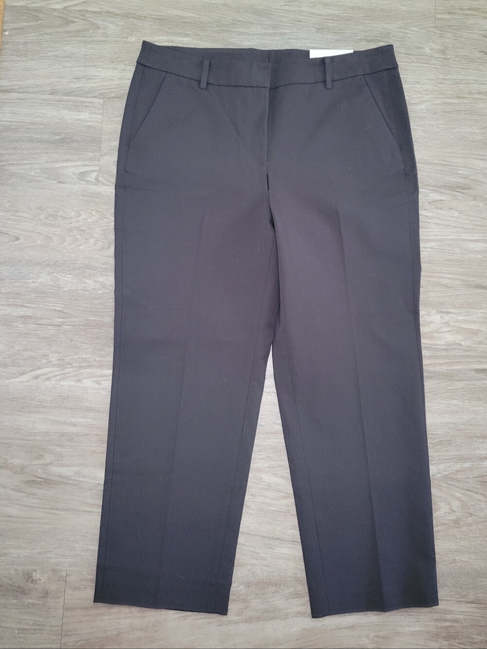 NWT Chicos Pants Bi Stretch Straight Crop Basic Black Career Business Casual 12